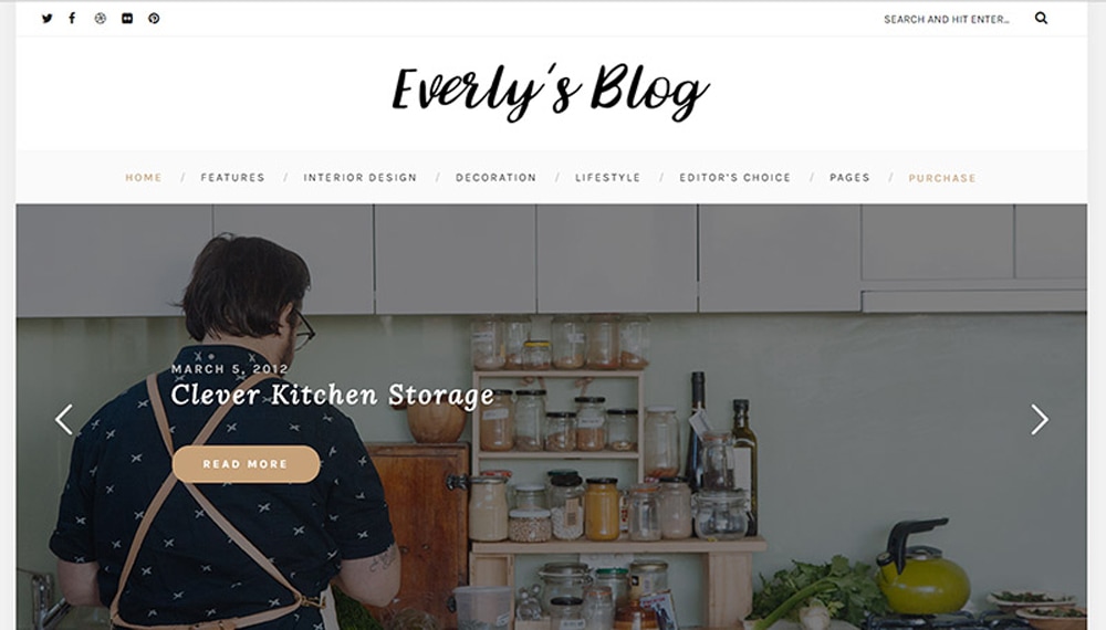 Everly – Hipster Blogging WordPress Theme
