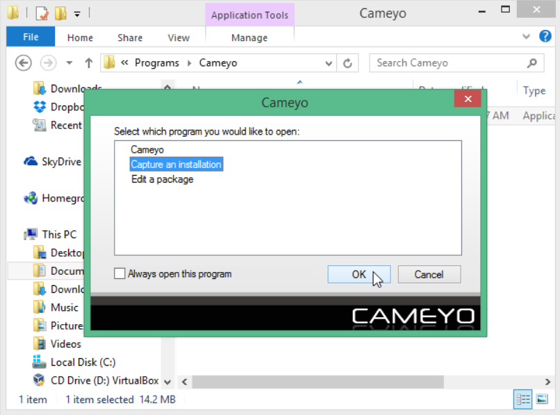 cameyo installation - How to Create Portable Versions of Applications in Windows